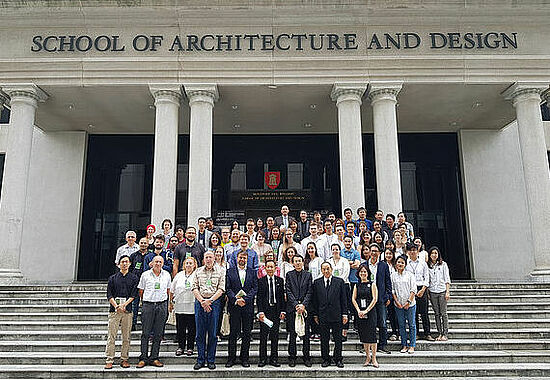 students of architecture and interior architecture study programs, Prof. Dr.-Ing. Hackel, Prof. Dipl.-Ing. Wollensak : Bamboo Workshop Thailand 2017