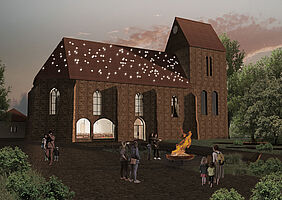 Visualisierung, „Sternenhimmel“ der Kulturkirche Jesendorf