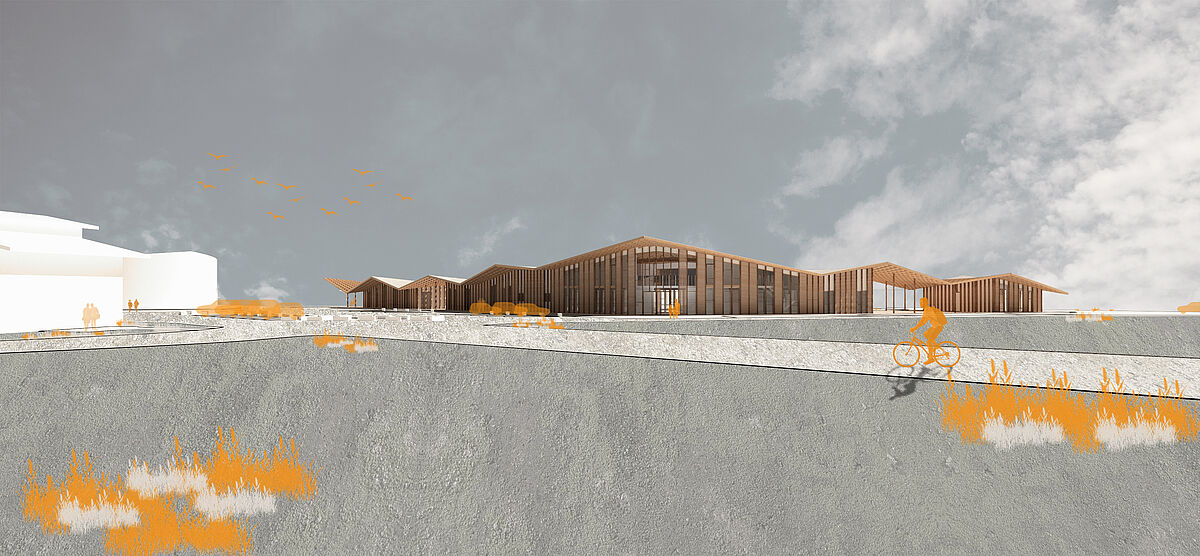 Perspective of the building (rendering)